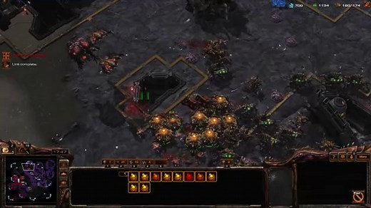 [SC2]No.0370--Great ZERG Player vs Hard-Level ZERG A.I, LOSS[Macro-ni Lair & Mass Hydra].CUT.01'44-3