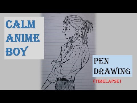 Mesmerizing Anime Boy Pen Drawing ✍️ | Full Sketch Process | Satisfying Art