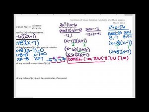 Rational Function Properties Review (Example 1)