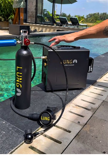 Finally, a refillable mini scuba tank 😍 #fyp #lung #lungtank #miniscubatank #diving #snorkeling #underwater #gopro