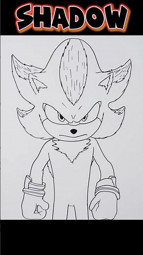 How To Draw SHADOW THE HEDGEHOG | Sonic The Hedgehog 3 Movie #shorts #drawing #sonic3 #shadow