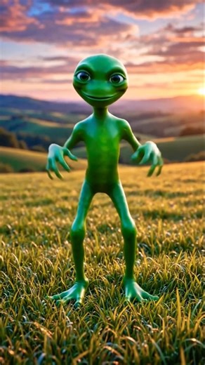 Dame tu cosita Green alien dance 🥹#dance #funny #shortsfeed #ytshorts