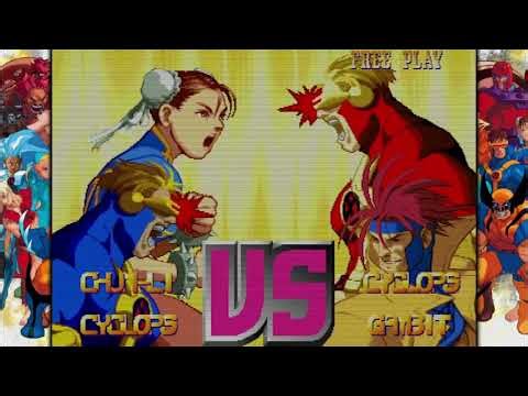 X-Men vs Street Fighter Chun-li Cyclops