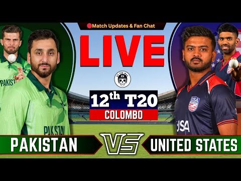 🔴Live: PAKISTAN vs United States, Match 12 | Live Score & Commentary | Pak vs USA Live | by Shahid