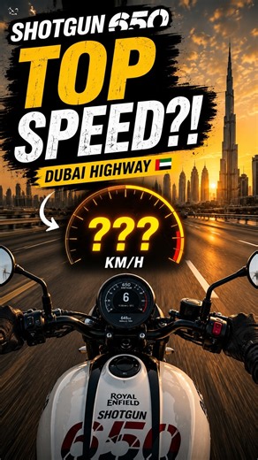 Royal Enfield Shotgun 650 TOP SPEED Test! 🏍️💨 | Dubai Highway 🇦🇪 #mrtechybiker #royalenfield