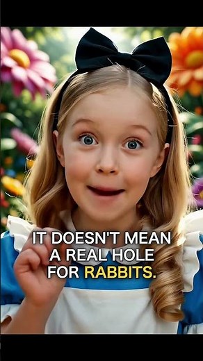 Alice in Wonderland English Tip 🐇 | What “Rabbit Hole” Really Means ✅ #learnenglish #history