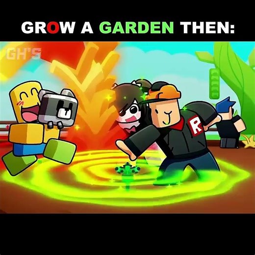 THEN and NOW - GROW A GARDEN |ROBLOX ANIMATION | Gaming Mood |