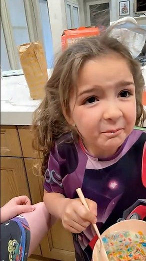 Adley FROZE the milk!!