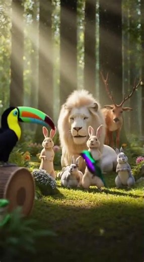 Lino the Albino Lion's Musical Adventure 🎶🦁