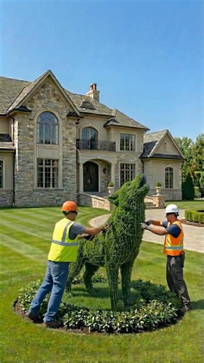 DIY Howling Wolf Topiary 🐺| Incredible Front Yard Landscaping!