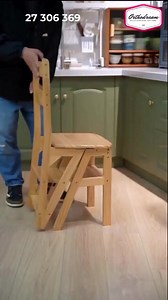 27 306 369 ✨ Multifonction & élégance 🪑Chaise pliante qui se transforme en escabeau. Idéale pour les petits espaces. 🏠 Maison, bureau ou atelier ! Laivraison Gratuite 27 306 369 | Orthodream