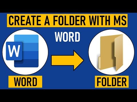 How to Create a Folder using Microsoft Word | Microsoft Word