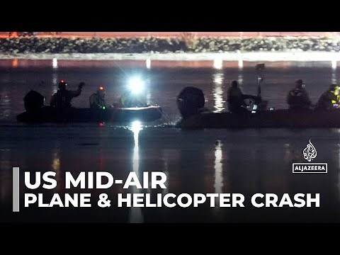US mid-air collision: Plane and helicopter crash near Washington, DC