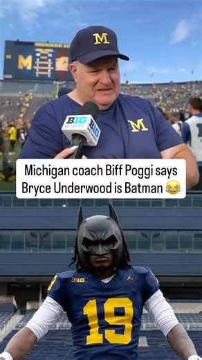 Michigan interim head coach Biff Poggi is a national treasure 😂 (🎥: Big Ten Network/FOX) | DraftKings