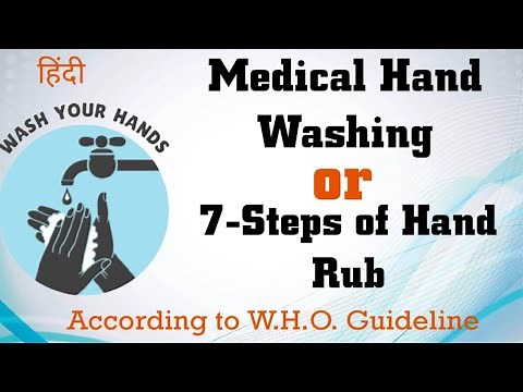 Medical hand washing | 7 steps of medical hand washing | Hand rub technique | 7 steps of handrub