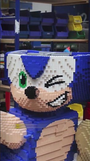 Watch as we build the biggest LEGO Sonic and Doctor Eggman ever 🕹️🤯 #shorts