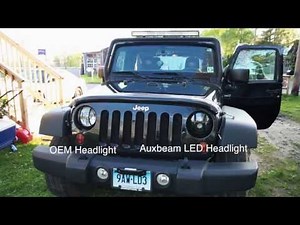 Jeep Wrangler JK Auxbeam LED Headlights install and review