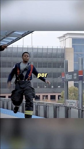 ONE SECOND AWAY FROM TRAGEDY! 🚆🔥 The heroic rescue of a firefighter who risked his life to save a...