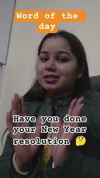 Resolution Meaning in Hindi| Resolution Word Use in English | New Year Resolution #english #trending