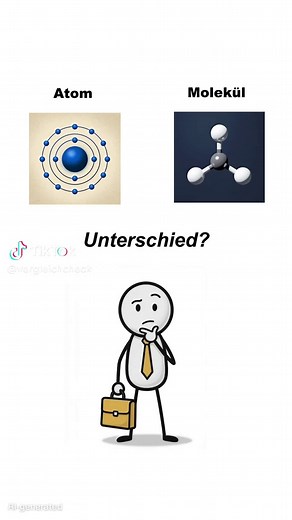 Unterschied Atom und Molekül einfach erklärt