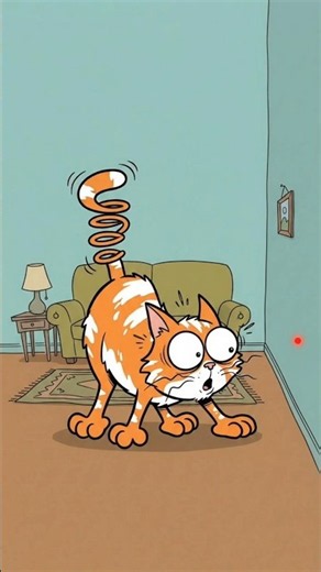 ​Cat vs Laser Gone Wrong! 😂 #cartoons #animation #shorts
