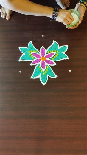 #குட்டிகோலம்#dailyrangoli #trendingrangolishorts #muggulu🩷mywings