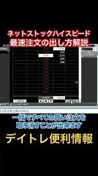 [Matsui Securities] Net Stock High Speed ​​fastest ordering method explanation #Net Stock High Sp...