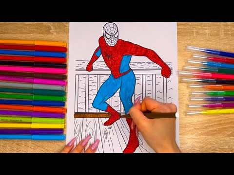 Spider Man Coloring | Marvel Fan Art and Drawing Tutorial