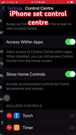 iPhone set control centre add screen recorder opsin #iphone #virlshort #shorts