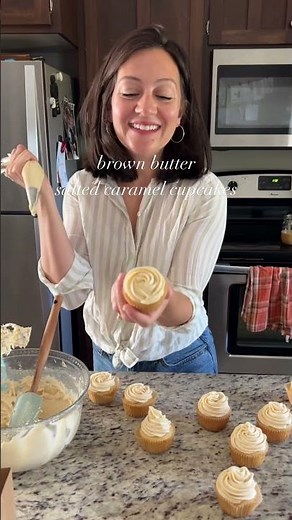 Brown Butter Salted Caramel Cupcakes | Bake with Jamie