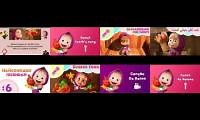 Mix of 8 videos from youtube : masha and the bear sweet tooth language song
