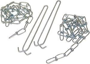 Lithonia Lighting 36-Inch Hanging Chain Kit for Ceiling Light Fixtures, 2 Chains & 2 Hooks for LED Strip Lights and High Bays, Supports 35–40 lb, Indoor Warehouse or Garage Light Fixture Suspension