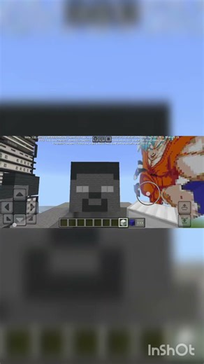 Herobrine statue in Minecraft flat world minecraft