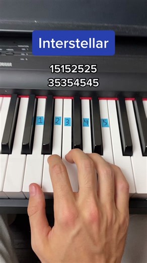 Easy Interstellar Piano Tutorial with Numbers for Quick Learning