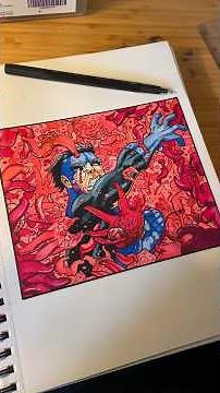 Drawing Invincible in his blue suit!