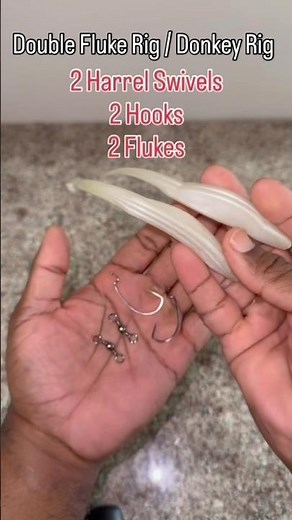 How To Rig A Double Fluke Rig / Donkey Rig #fishing #shorts