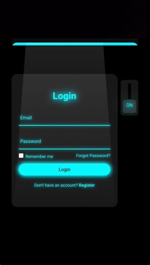 Cyber Neon Login Page 🔐 | HTML & CSS UI Design