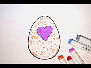 How to draw Hatchimals CollEGGtibles. Hatching Surprise Blind Bag Baby Animal Eggs