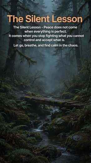 The Silent Lesson | Find Peace in What You Cannot Control #lifelessons #motivation