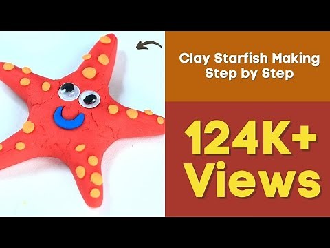 Play Doh Fish - Clay Starfish Making Step by Step