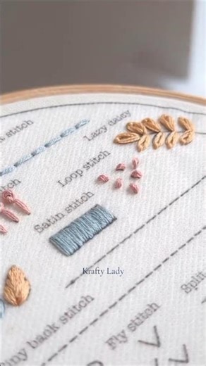 Easy Loop Stitch Tutorial 🪡 | Hand Embroidery for Beginners #Shorts