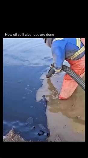 Did You Know on Instagram: "Oil spill cleanup is done using a combination of mechanical, chemical, and biological methods depending on the type, size, and location of the spill. The process usually starts with containment using floating barriers called booms to stop the spread of the oil, especially on water. Once contained, skimmers—specialized equipment like boats or machines—are used to remove the oil from the surface. In cases where mechanical removal isn’t sufficient, dispersants (chemicals