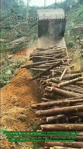 Steep Slope Log Transport！#ForestryChallenges #MountainLogHaul