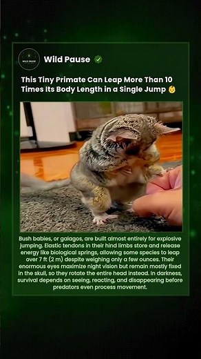 This Tiny Primate Can Leap Over 10 Times Its Body Length 👶 #shorts
