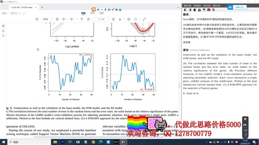 非肿瘤生信机器学习，模仿中科院1区7.7分文章，随机森林模型 LASSO SVM-RFE