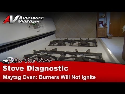 Maytag Stove Repair - Burners Will Not Properly Ignite - Igniter Switch