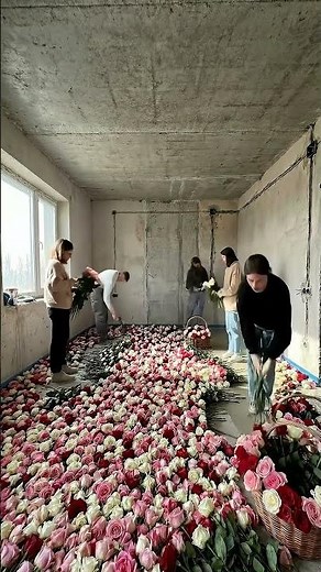 "SLEEPING ON ROSES? 🌹 Most Amazing 3D Epoxy Floor Transformation!" #interiordesign