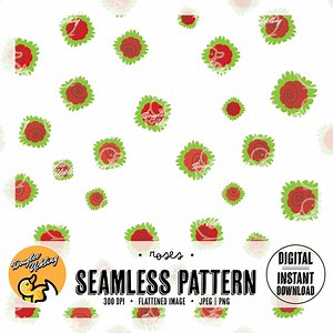 Red Roses Seamless Pattern | Romantic Floral Digital Paper | Rose Garden Fabric Design - Etsy Canada