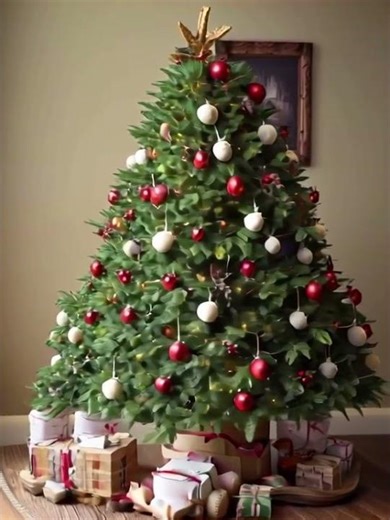 Stunning Rustic Farmhouse Christmas Tree Decorations #rusticchristmastree