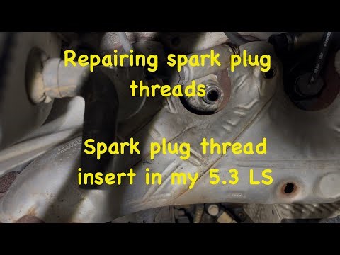 Using a thread repair kit for my 5.3 LS stripped spark plug hole.